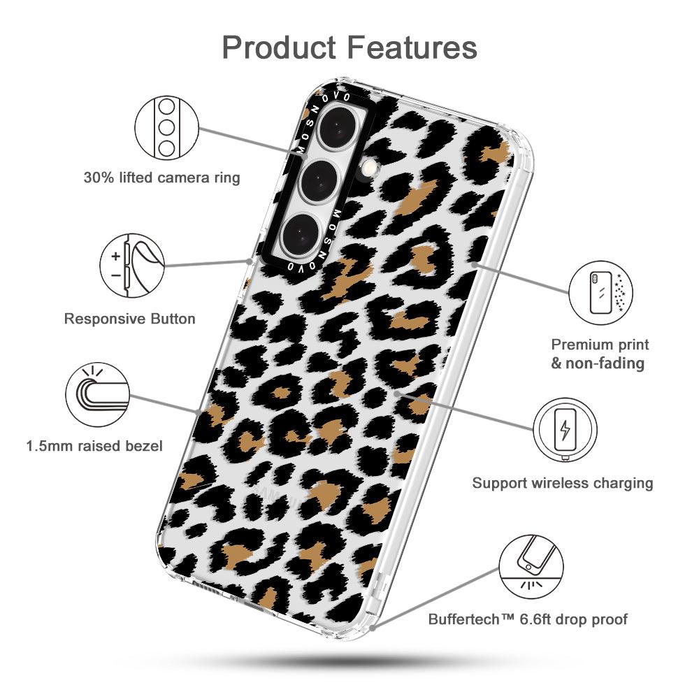 Leopard Print Phone Case - Samsung Galaxy S24 Plus Case - MOSNOVO