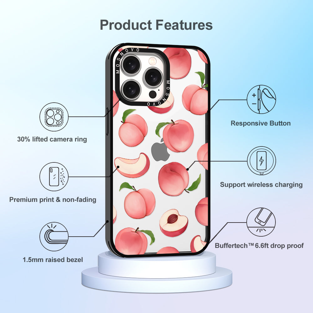 Cute Peach Phone Case - iPhone 15 Pro Max Case - MOSNOVO