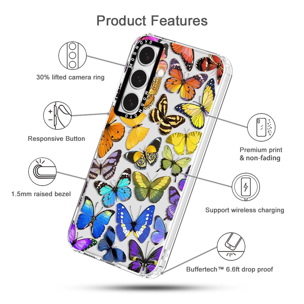 Rainbow Butterfly Phone Case - Samsung Galaxy S24 Plus Case - MOSNOVO