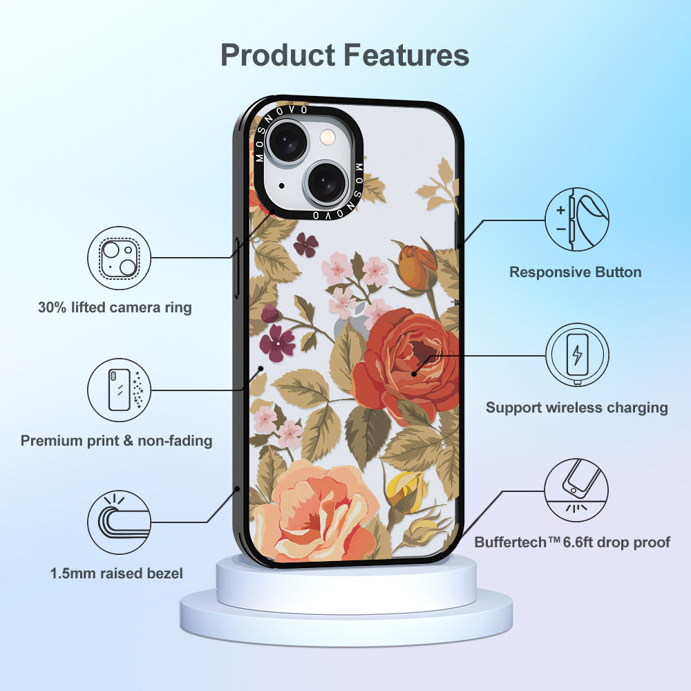 Vintage Roses Phone Case - iPhone 15 Case - MOSNOVO