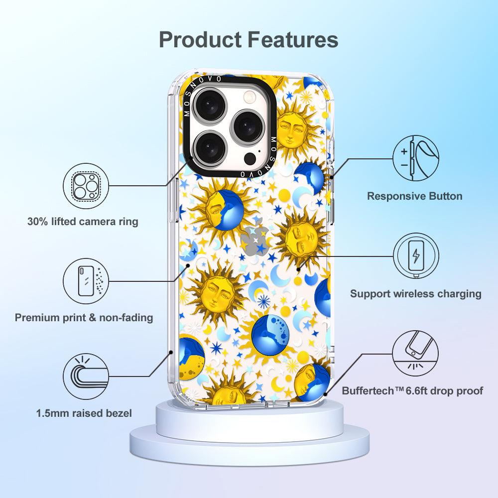 Sun and Moon Phone Case - iPhone 15 Pro Case - MOSNOVO