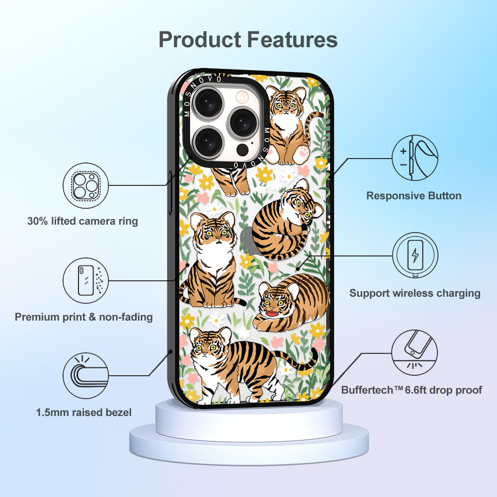 Cute Tiger Phone Case - iPhone 15 Pro Max Case - MOSNOVO