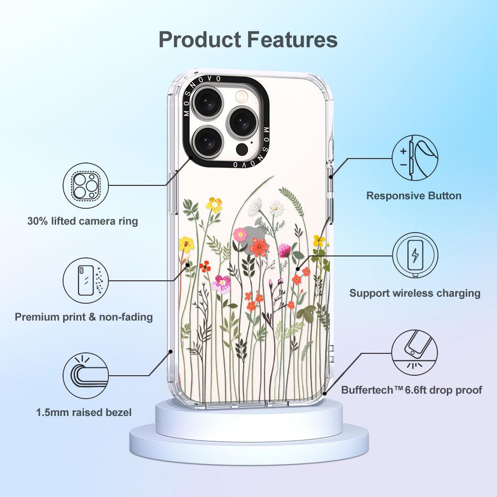 Spring Wildflower Phone Case - iPhone 15 Pro Max Case - MOSNOVO