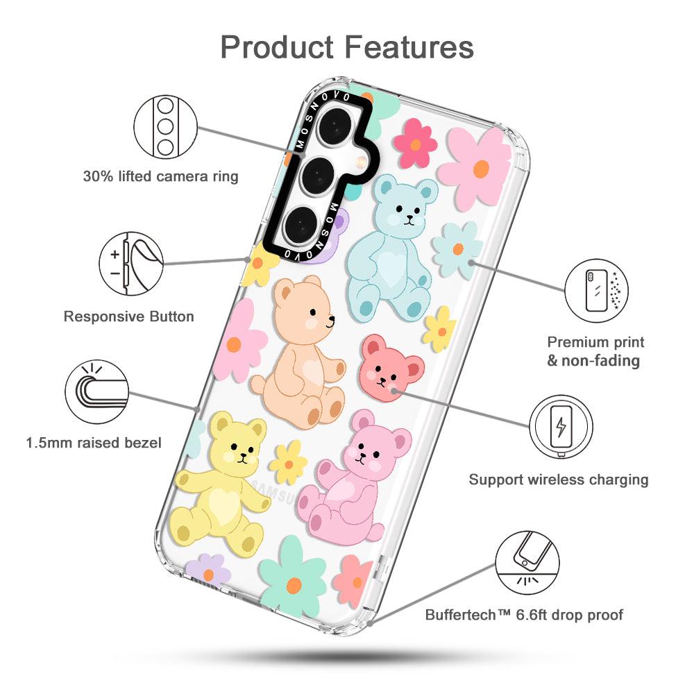 Cute Teddy Bear Phone Case - Samsung Galaxy S23 FE Case