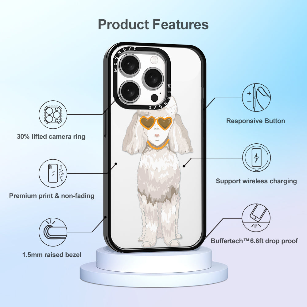 Poodle Phone Case - iPhone 15 Pro Case - MOSNOVO