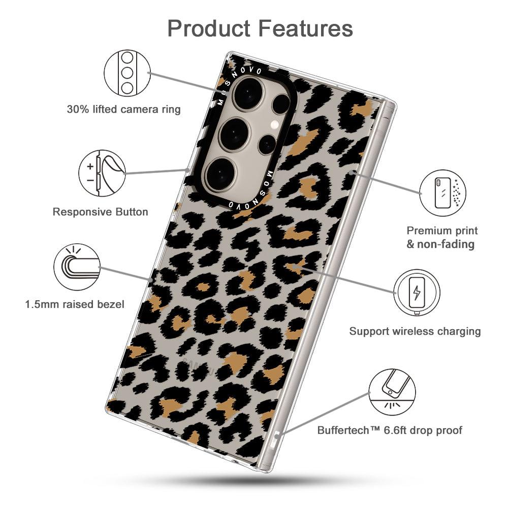 Leopard Print Phone Case - Samsung Galaxy S24 Ultra Case - MOSNOVO