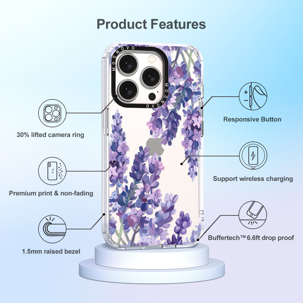 Lavender Phone Case - iPhone 15 Pro Case - MOSNOVO