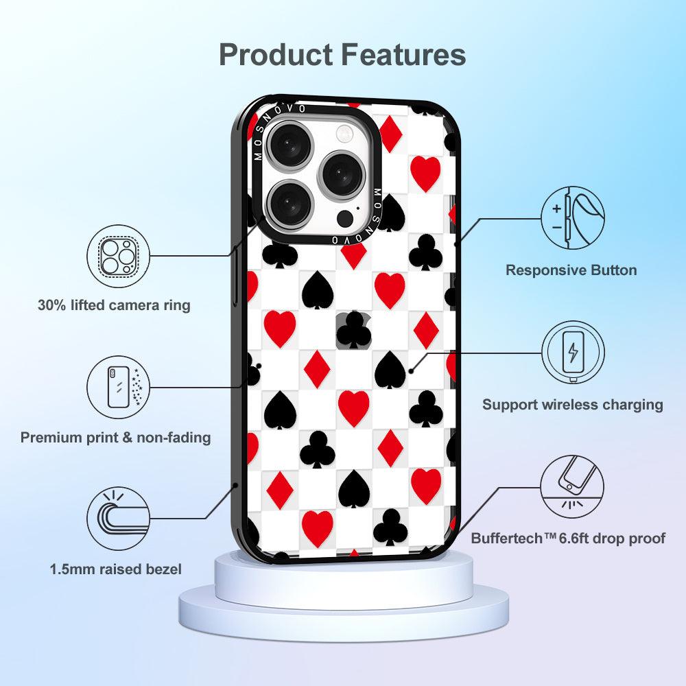 Checker Poker Phone Case - iPhone 15 Pro Case - MOSNOVO