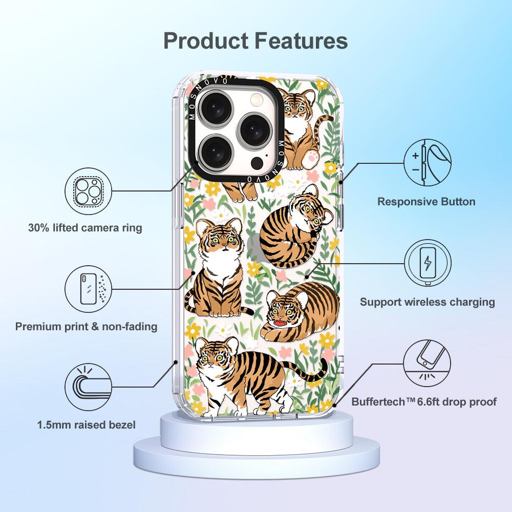 Cute Tiger Phone Case - iPhone 15 Pro Case - MOSNOVO