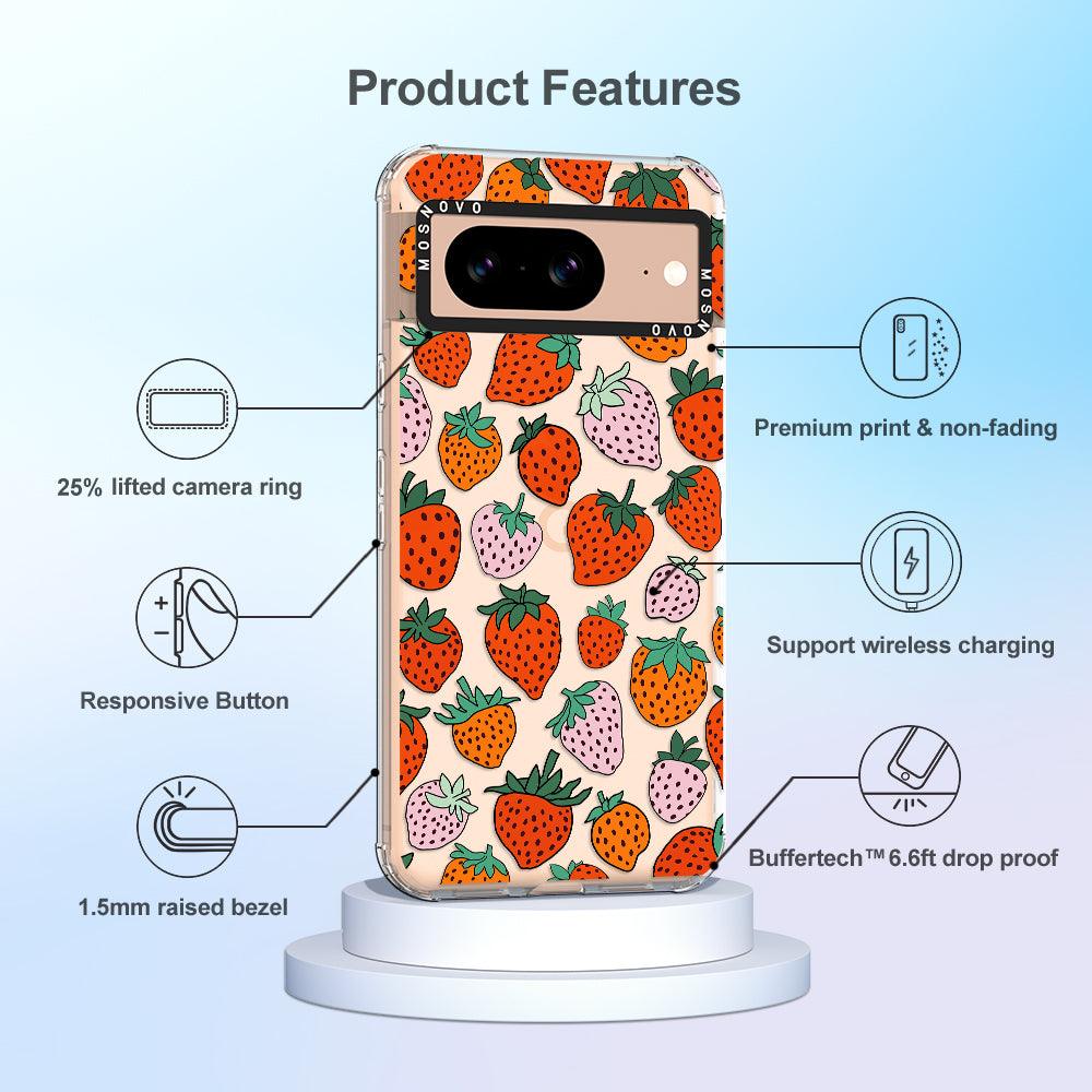 Cute Strawberry Phone Case - Google Pixel 8 Case - MOSNOVO