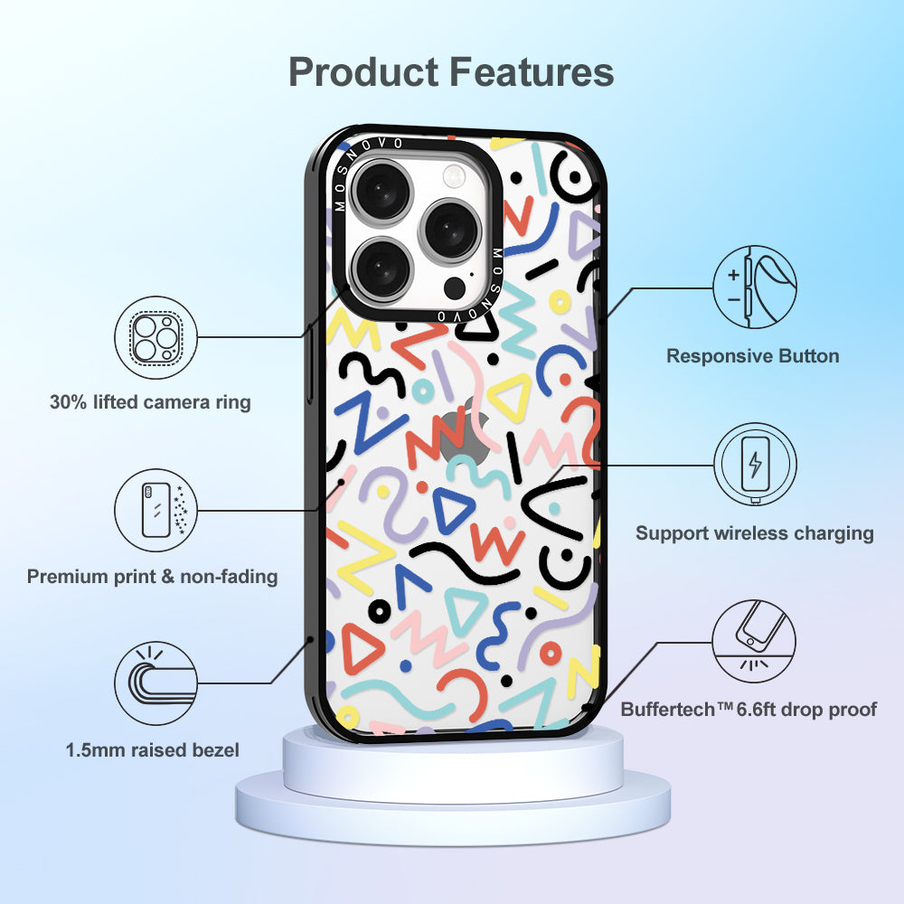 Doodle Art Phone Case - iPhone 15 Pro Case - MOSNOVO