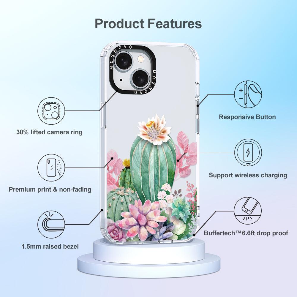 Cactaceae Phone Case - iPhone 15 Plus Case - MOSNOVO