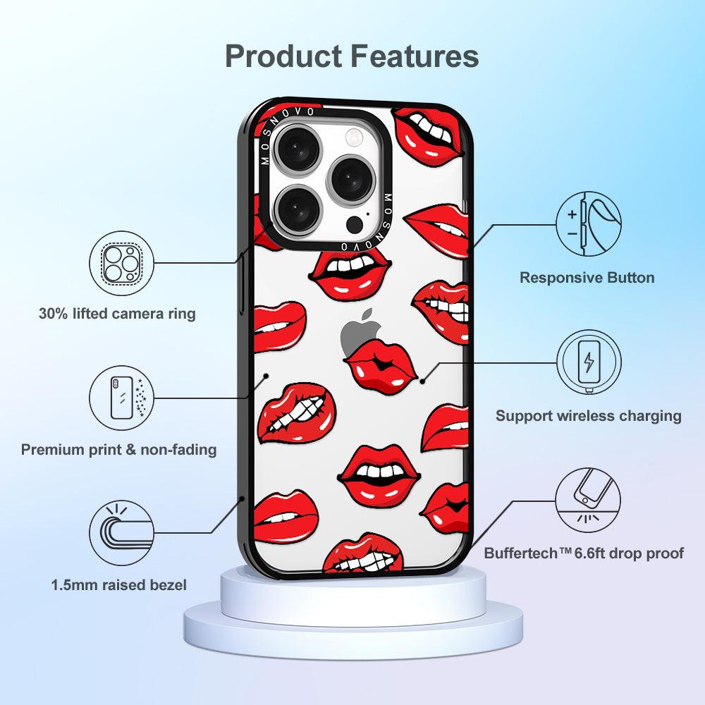 Hot Lips Phone Case - iPhone 15 Pro Case - MOSNOVO