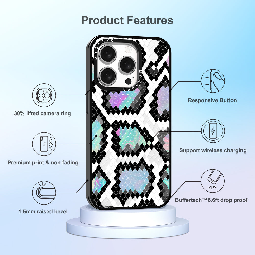 Aurora Snake Print Phone Case - iPhone 15 Pro Case - MOSNOVO