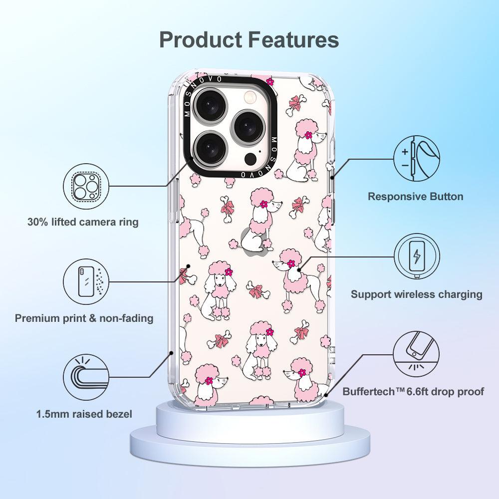 Cute Poodle Phone Case - iPhone 15 Pro Case - MOSNOVO