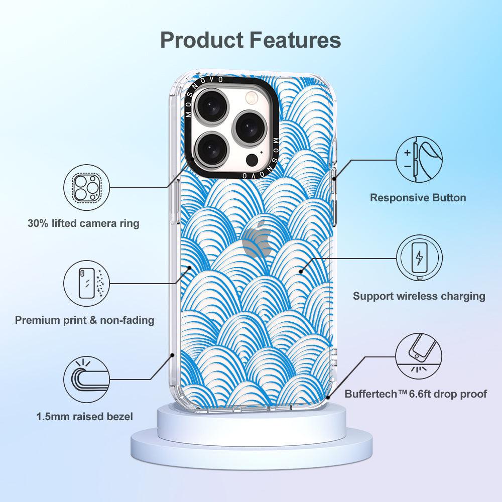 Wavy Wave Phone Case - iPhone 15 Pro Case - MOSNOVO