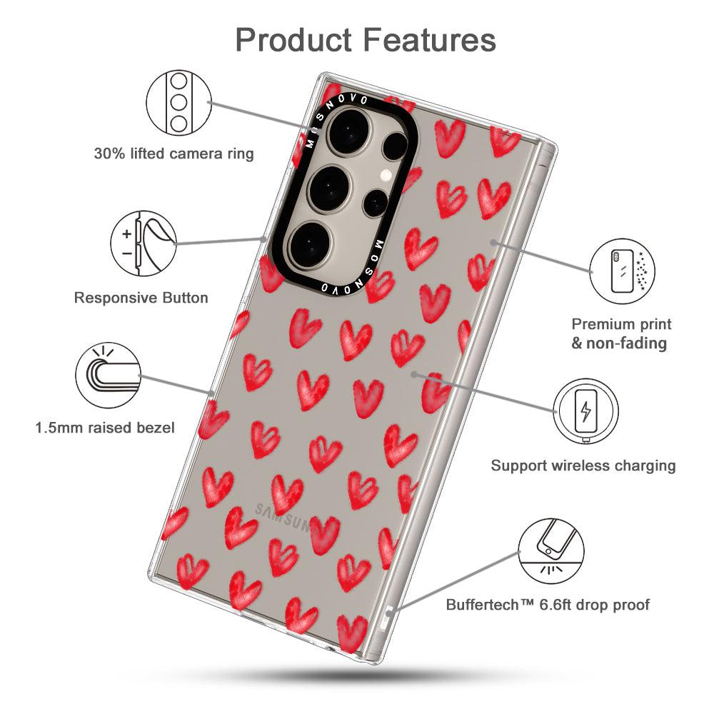 Cute Little Heart Phone Case - Samsung Galaxy S24 Ultra Case - MOSNOVO