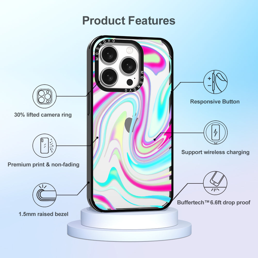 Psychedelic Swirls Phone Case - iPhone 15 Pro Case - MOSNOVO