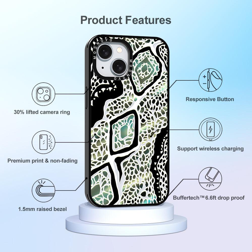 Jade Snake Phone Case - iPhone 15 Case - MOSNOVO