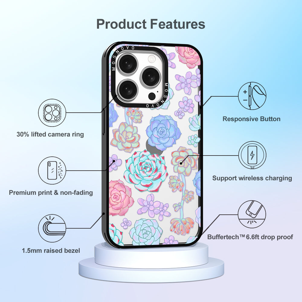 Succulents Phone Case - iPhone 15 Pro Case - MOSNOVO