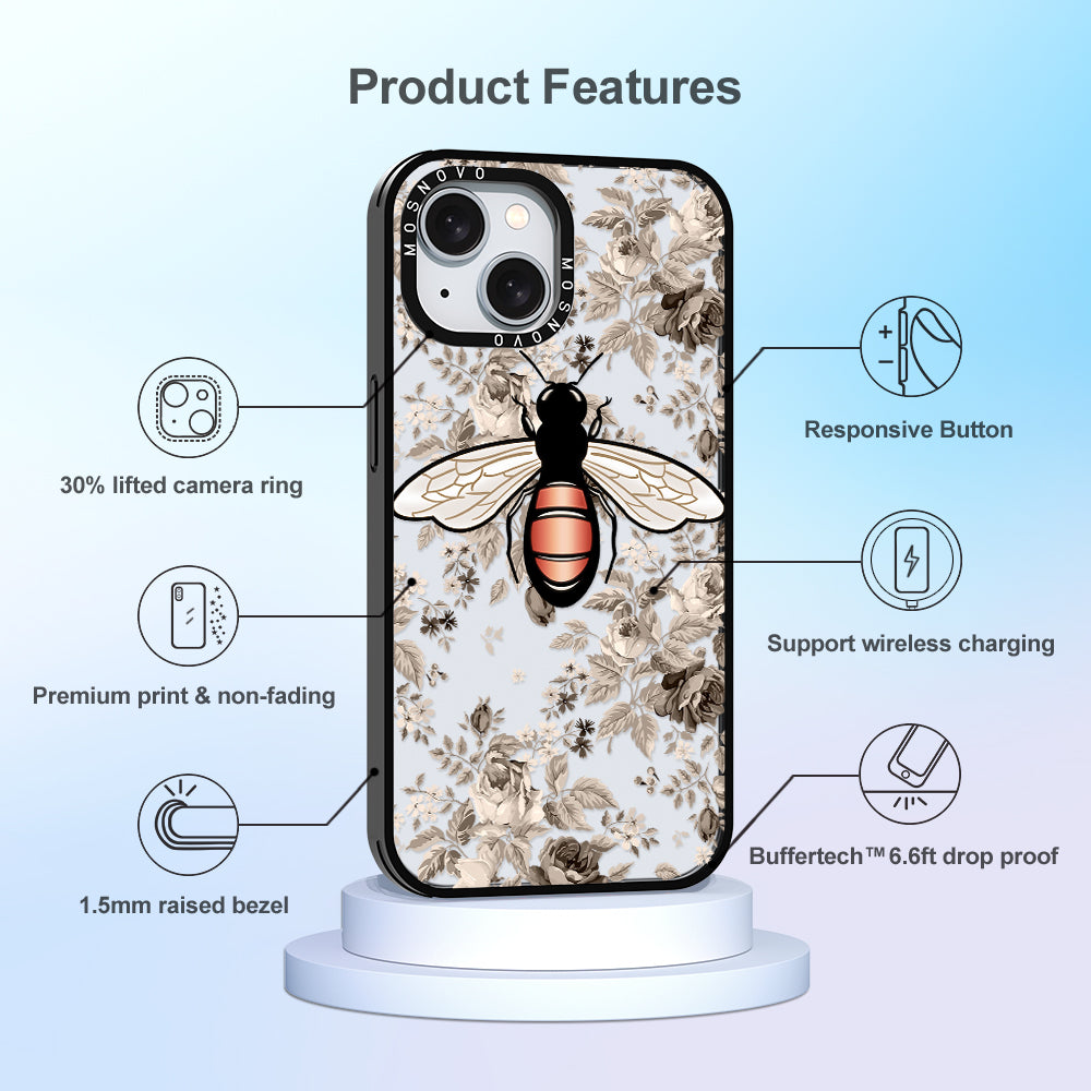 Vintage Bee Phone Case - iPhone 15 Case - MOSNOVO