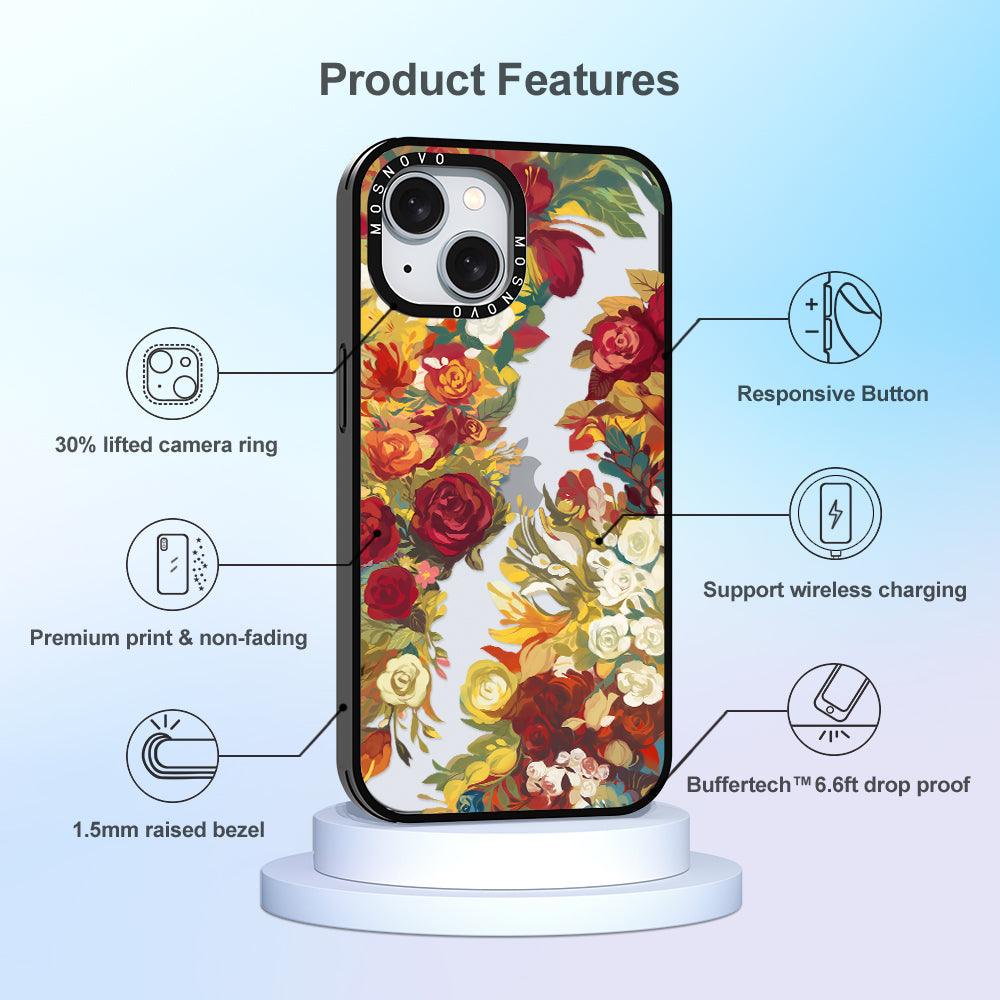 Vintage Flower Garden Phone Case - iPhone 15 Plus Case - MOSNOVO