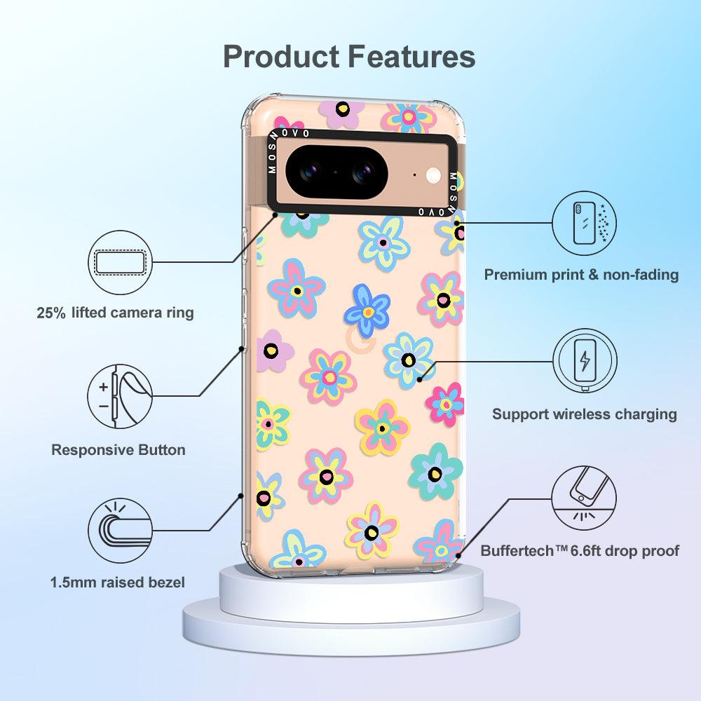 Groovy Flower Phone Case - Google Pixel 8 Case - MOSNOVO