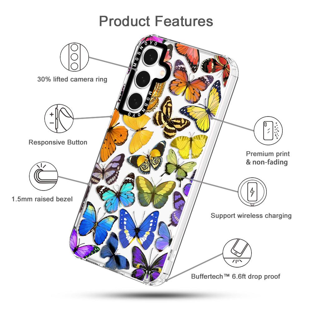 Rainbow Butterfly Phone Case - Samsung Galaxy S23 FE Case