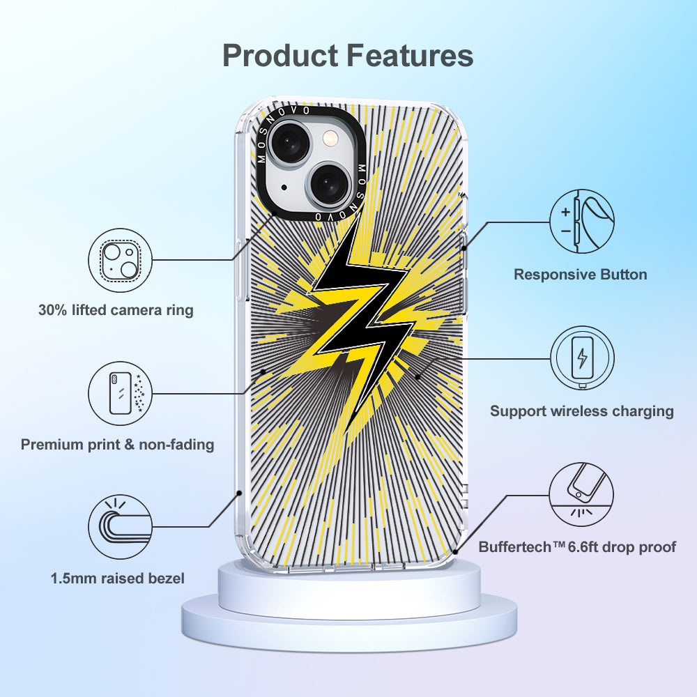 Lightning Bolt Phone Case - iPhone 15 Case - MOSNOVO