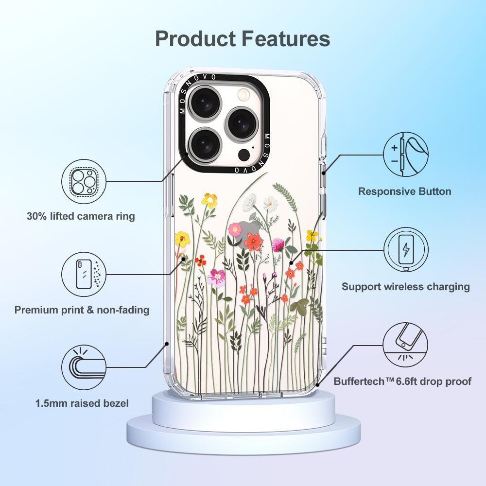 Spring Wildflower Phone Case - iPhone 15 Pro Case - MOSNOVO