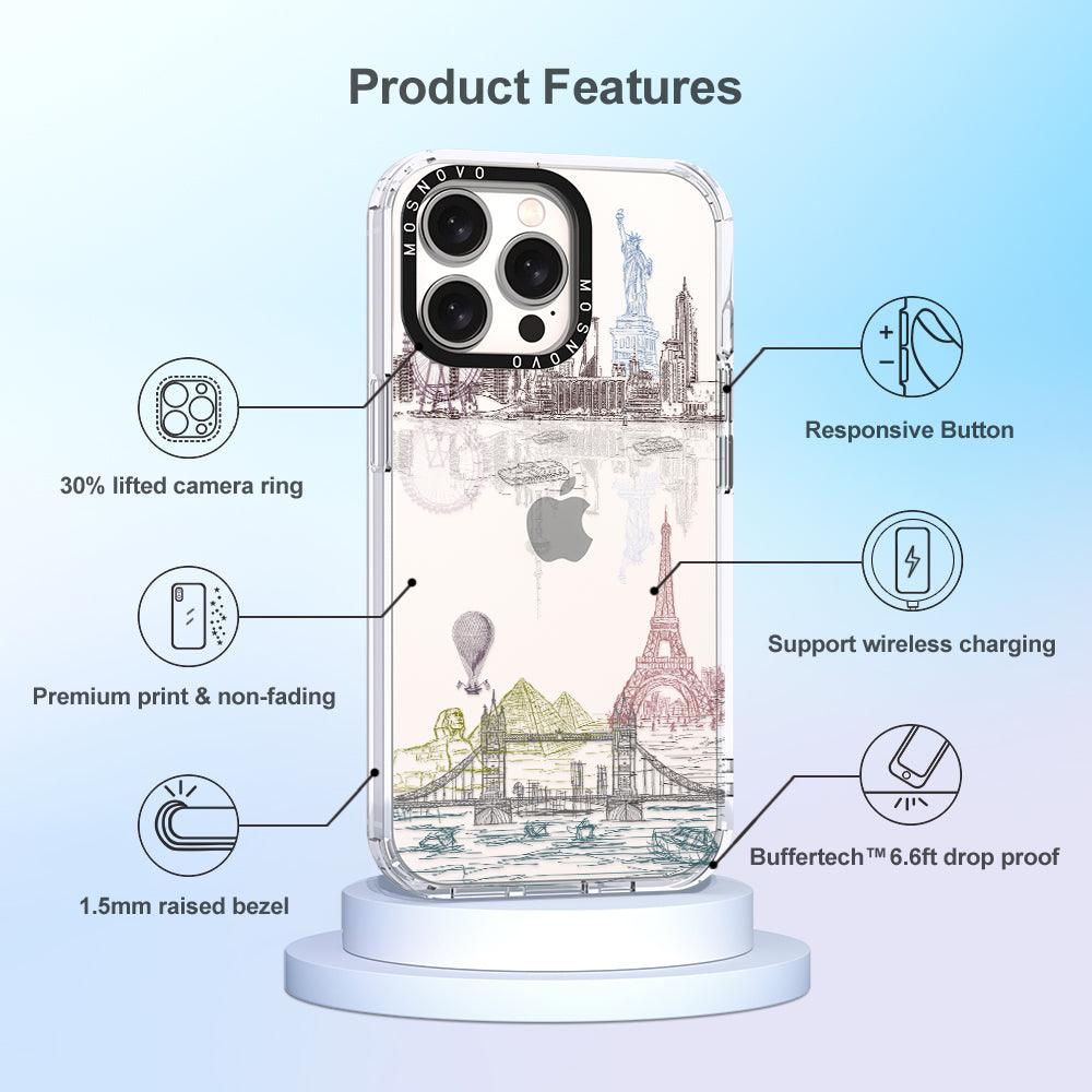 The World City Phone Case - iPhone 15 Pro Max Case - MOSNOVO