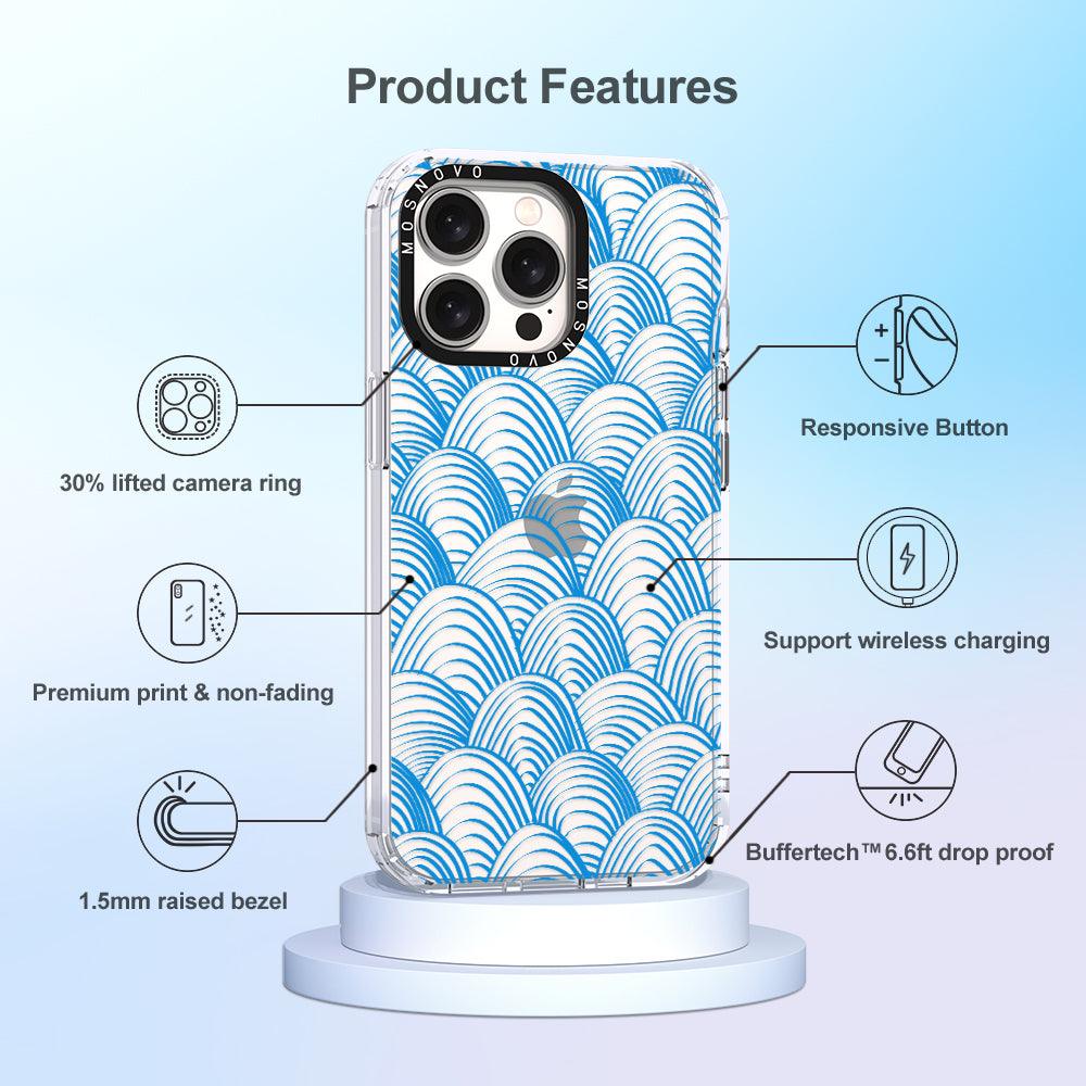 Wavy Wave Phone Case - iPhone 15 Pro Max Case - MOSNOVO