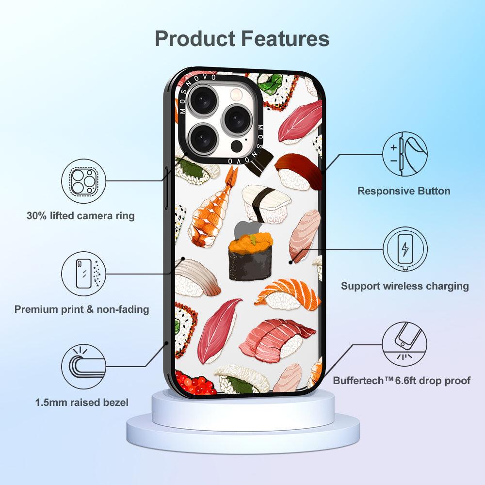 Mixed Sushi Phone Case - iPhone 15 Pro Max Case - MOSNOVO