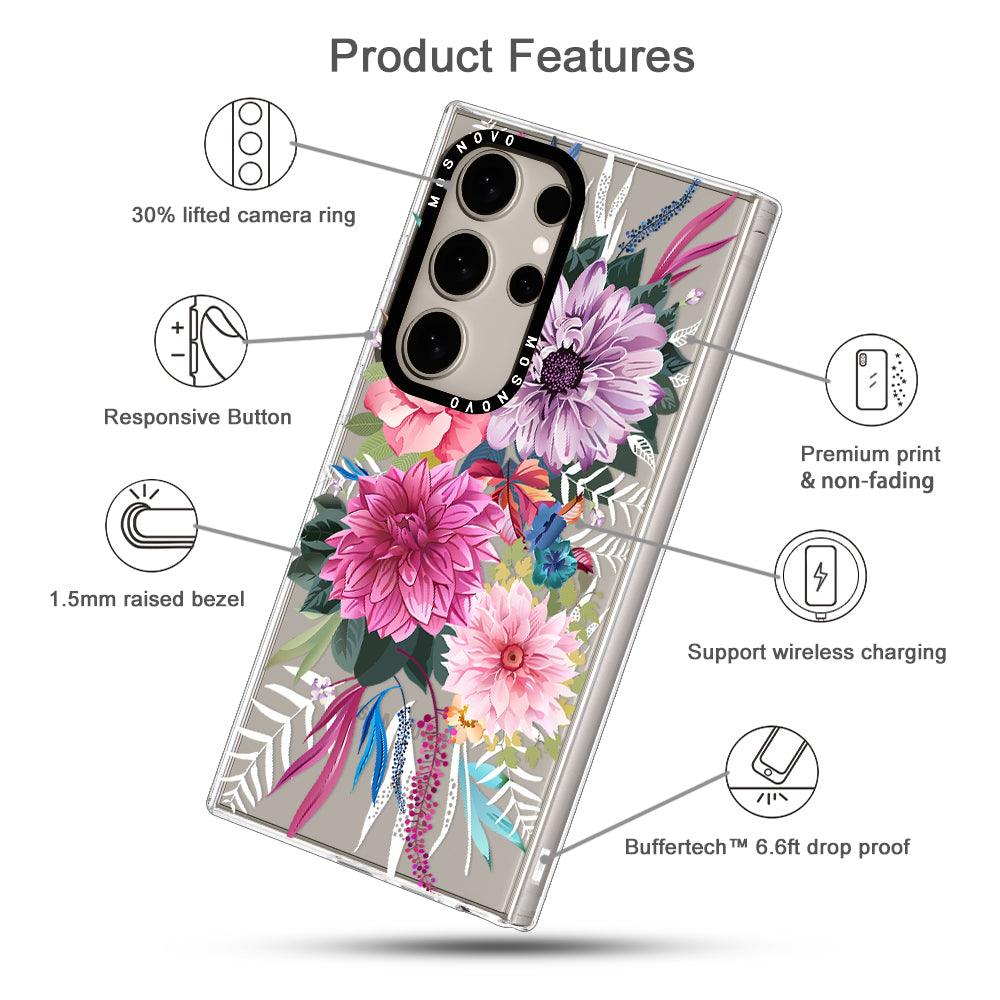 Dahlia Bloom Phone Case - Samsung Galaxy S24 Ultra Case - MOSNOVO