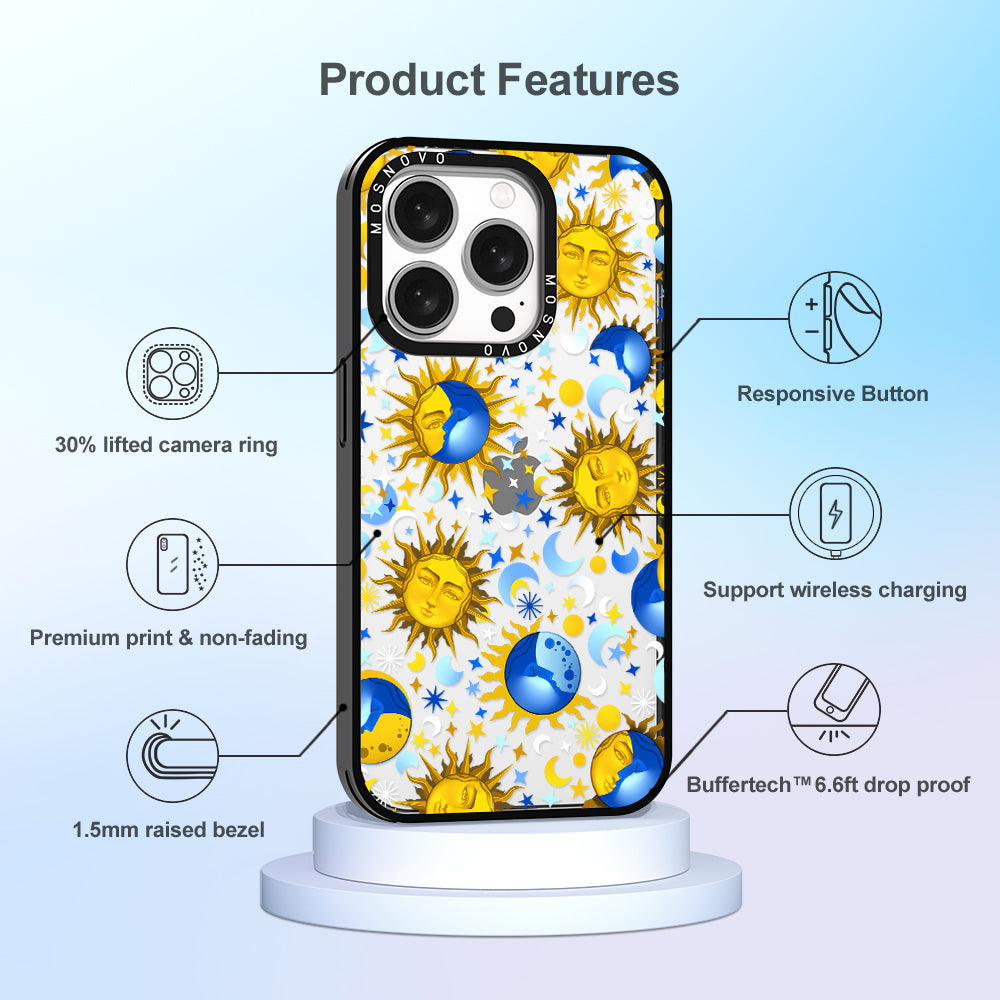 Sun and Moon Phone Case - iPhone 15 Pro Case - MOSNOVO