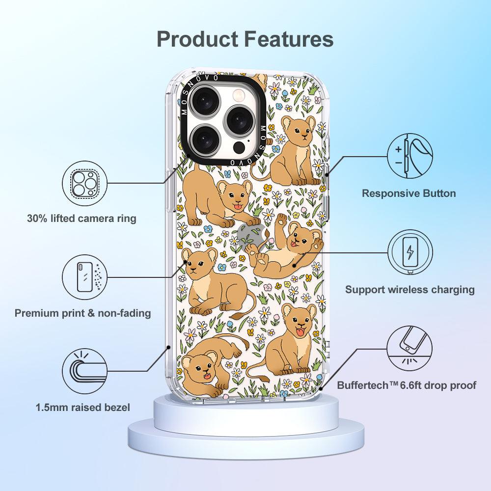 Cute Lion Phone Case - iPhone 15 Pro Max Case - MOSNOVO