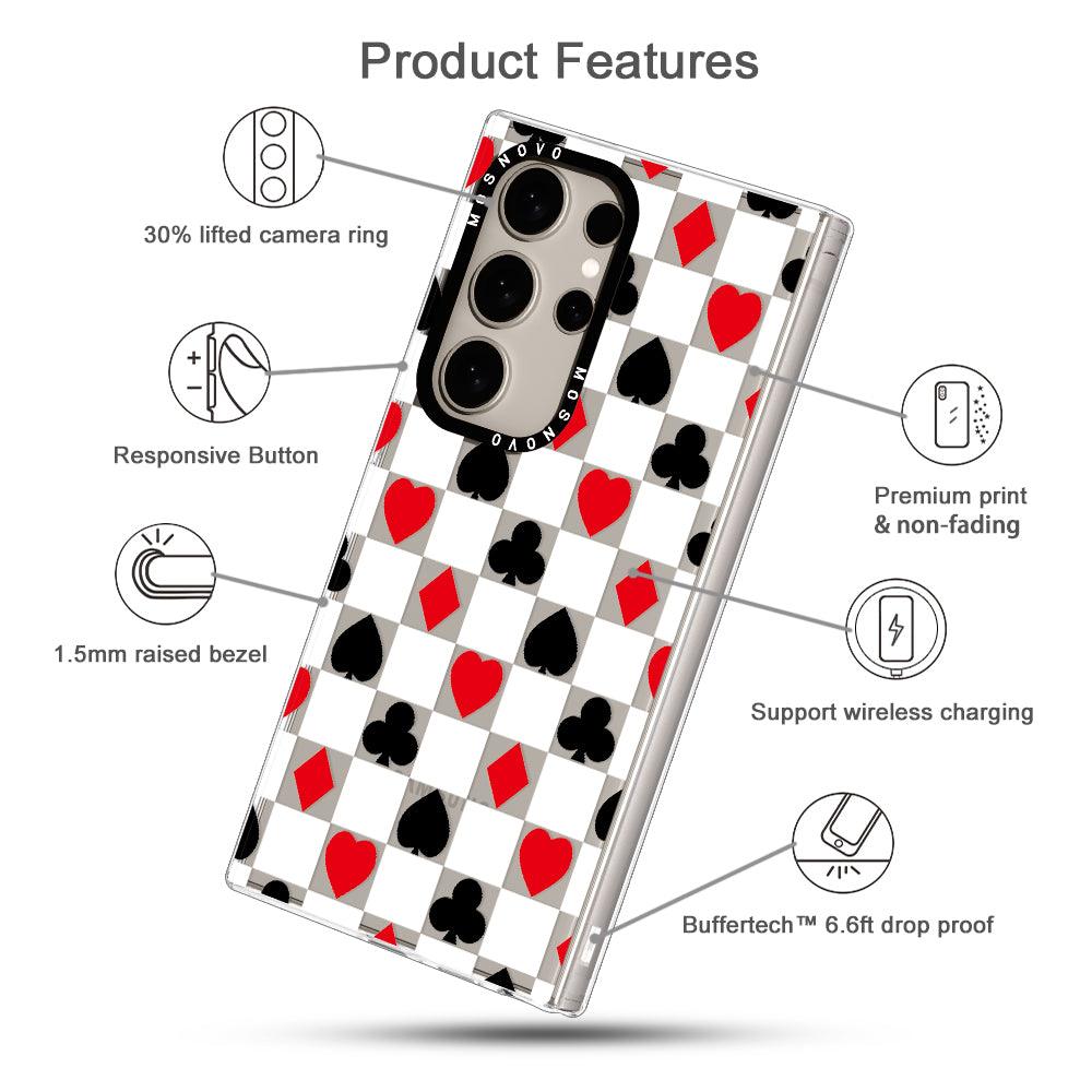 Checker Poker Phone Case - Samsung Galaxy S24 Ultra Case - MOSNOVO