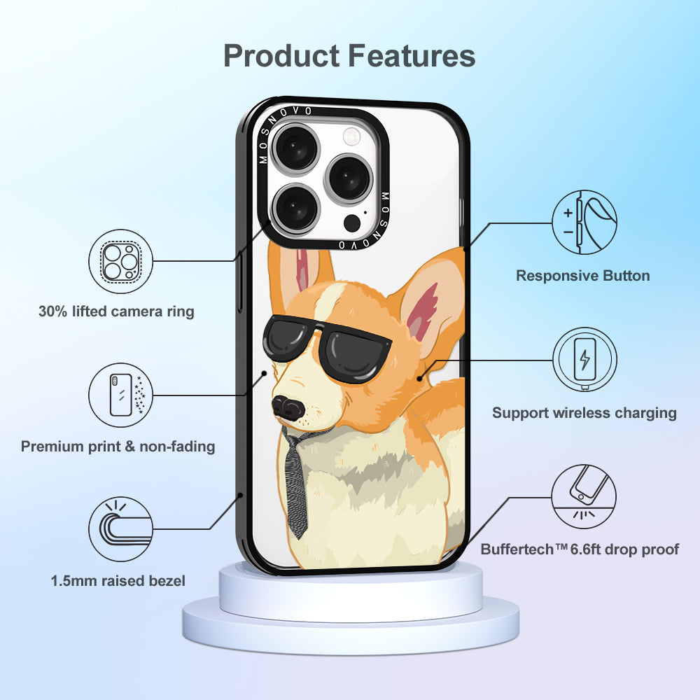 Fluffy Corgi Phone Case - iPhone 15 Pro Case - MOSNOVO