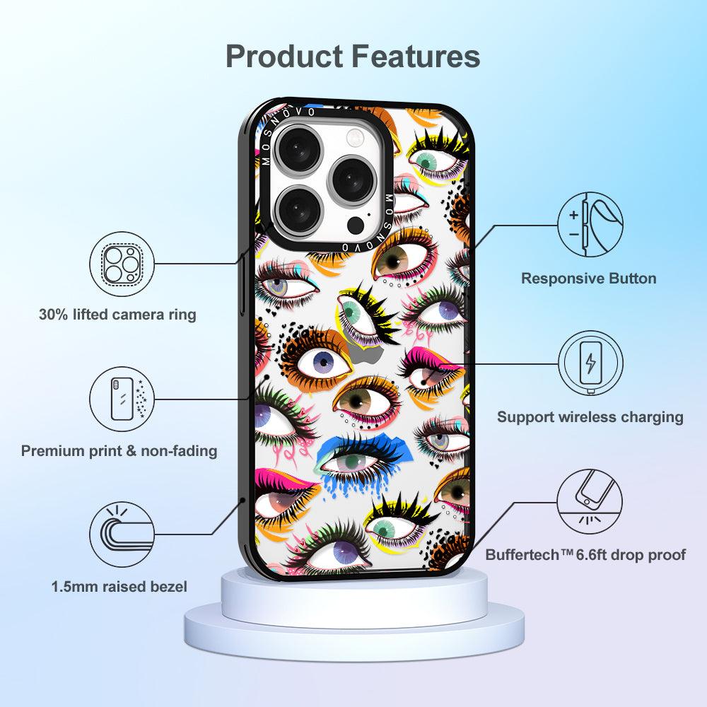 Eyes Phone Case - iPhone 15 Pro Case - MOSNOVO