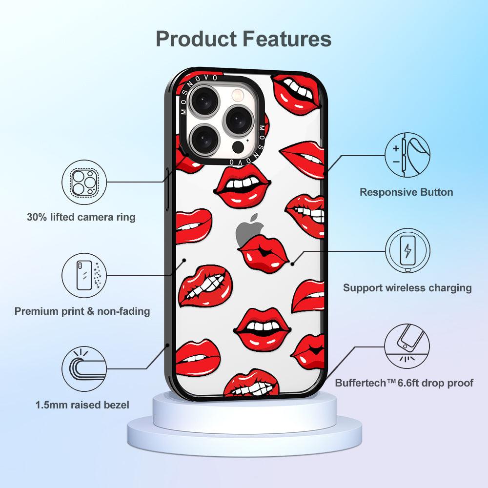 Hot Lips Phone Case - iPhone 15 Pro Max Case - MOSNOVO