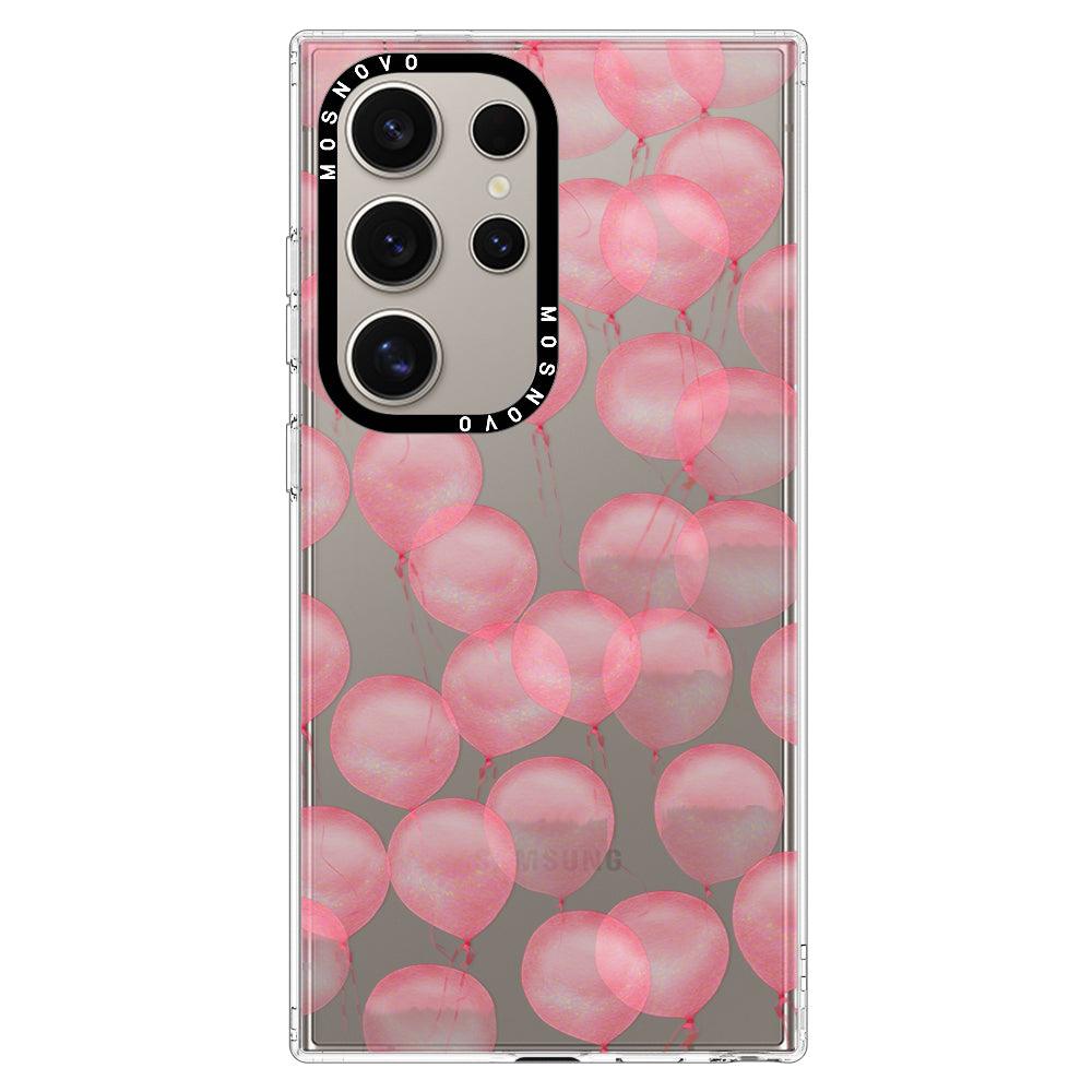 Pink Ballons Phone Case - Samsung Galaxy S24 Ultra Case - MOSNOVO