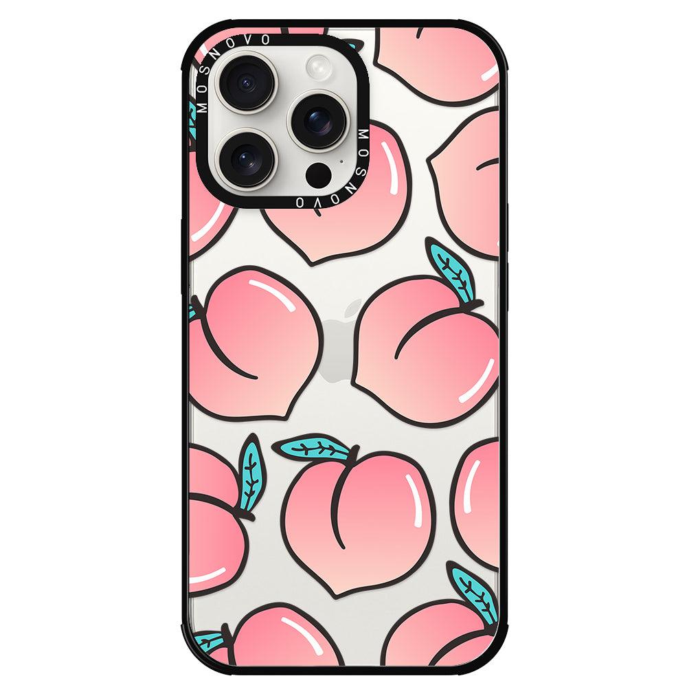 Cute Peach Phone Case - iPhone 15 Pro Max Case - MOSNOVO