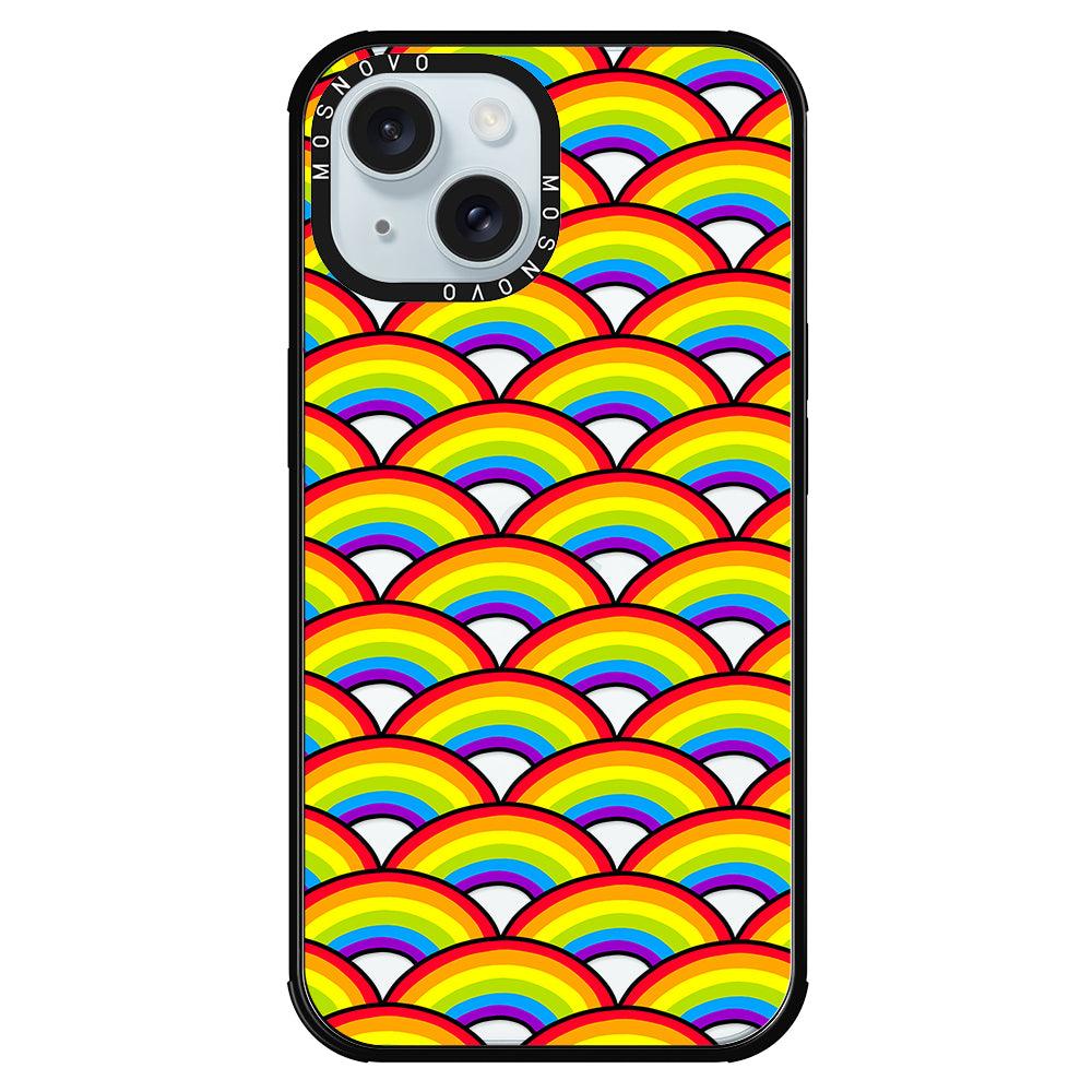 Rainbow Waves Phone Case - iPhone 15 Case - MOSNOVO