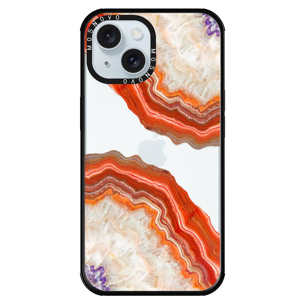 Agate Red Phone Case - iPhone 15 Plus Case - MOSNOVO