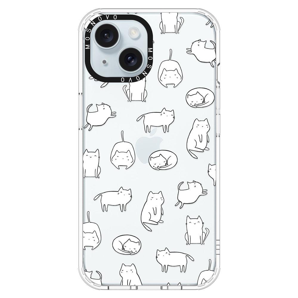 Cute Cats Phone Case - iPhone 15 Plus Case - MOSNOVO