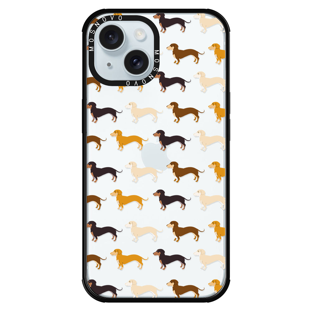 Cute Dachshund Phone Case - iPhone 15 Plus Case - MOSNOVO