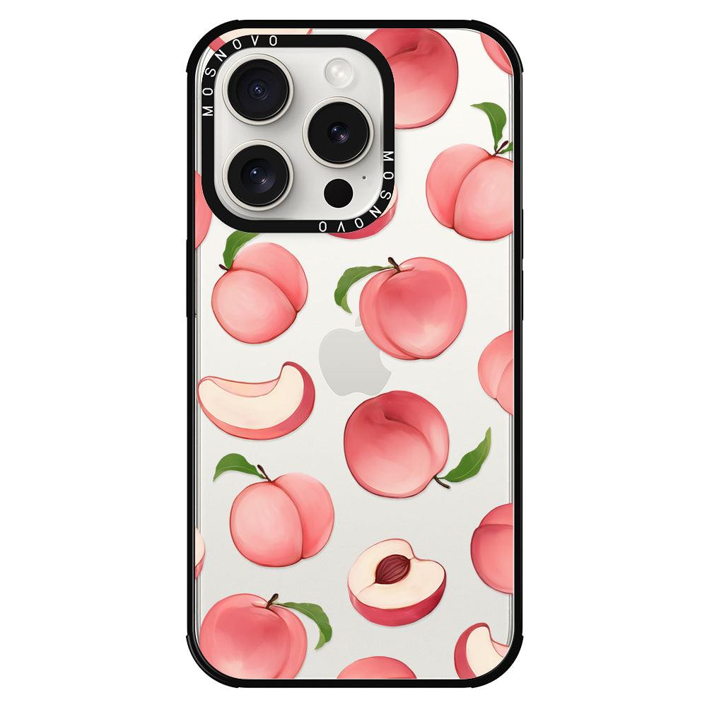 Cute Peach Phone Case - iPhone 15 Pro Case - MOSNOVO