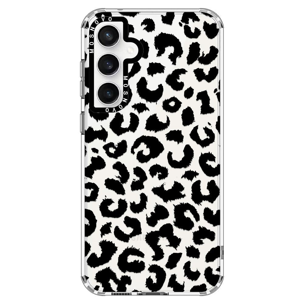 Black Leopard Print Phone Case - Samsung Galaxy S23 FE Case