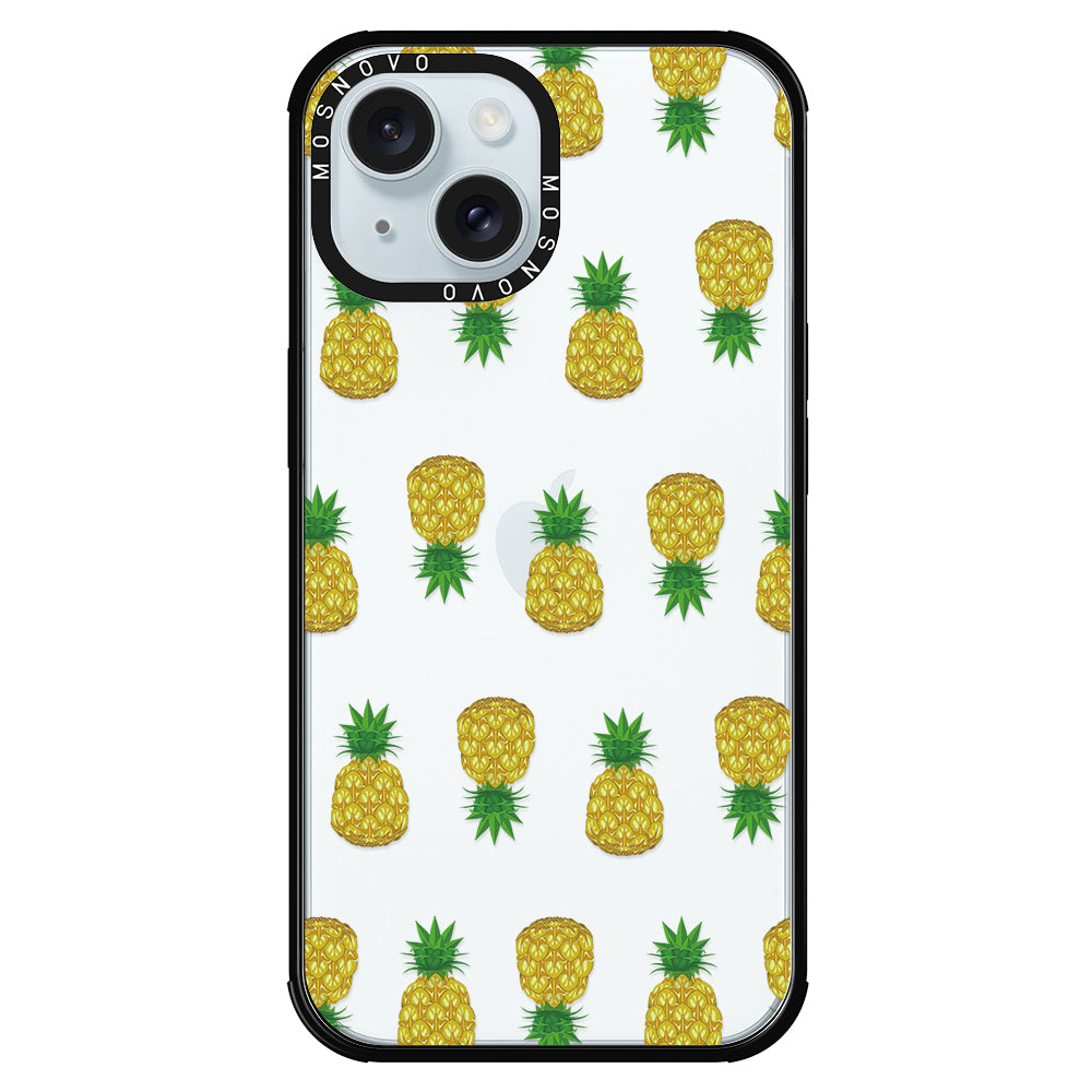 Cute Hawaiian Pineapple Phone Case - iPhone 15 Case Black