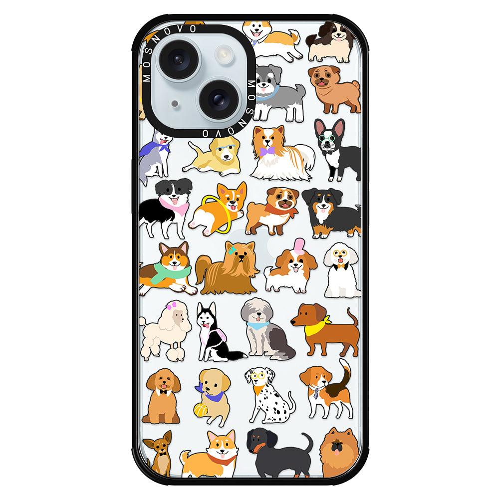 Cute Puppy Phone Case - iPhone 15 Plus Case - MOSNOVO